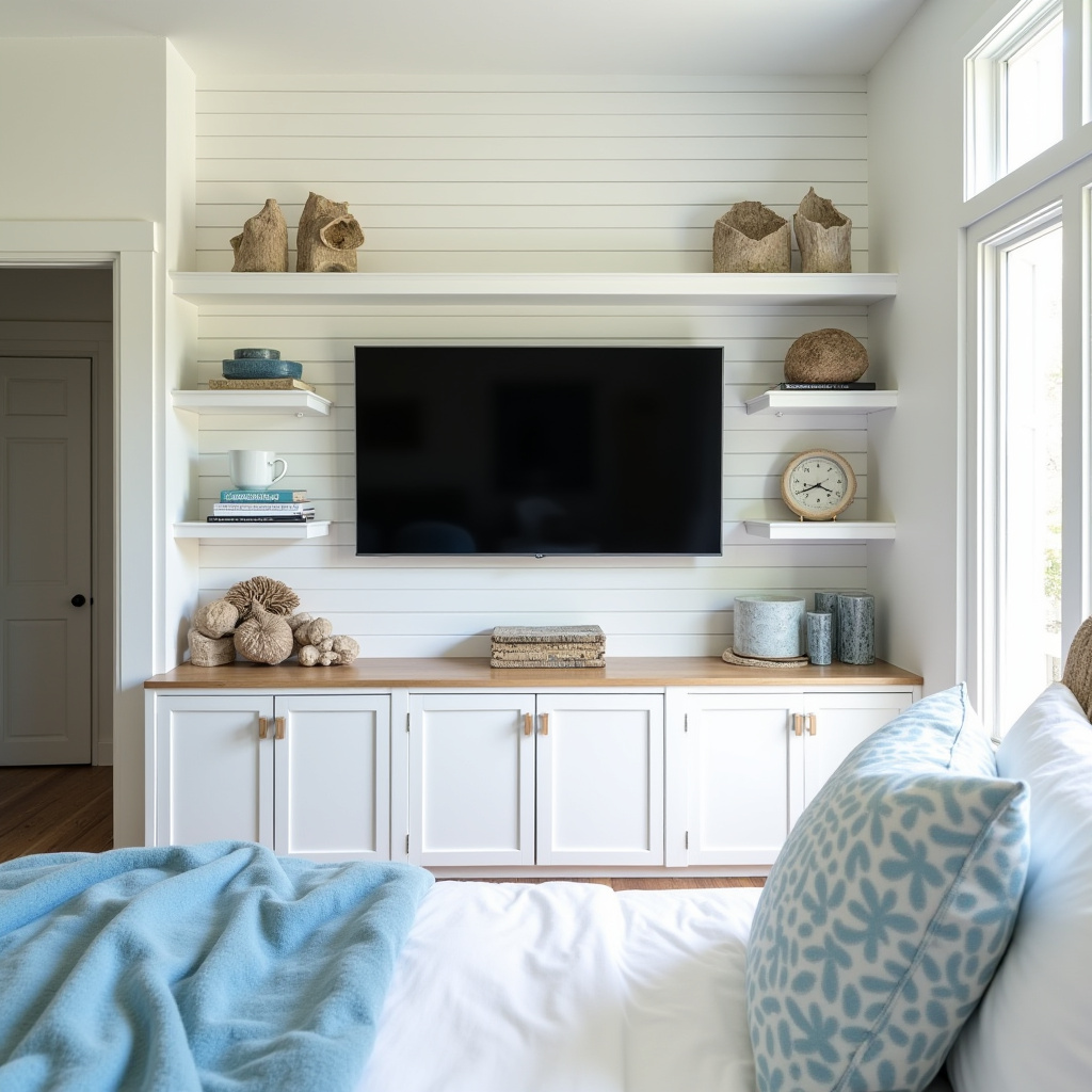 modern bedroom TV wall 40
