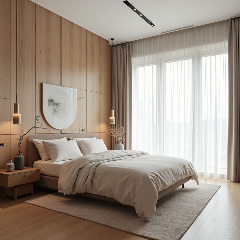 modern bedroom accent wall 1