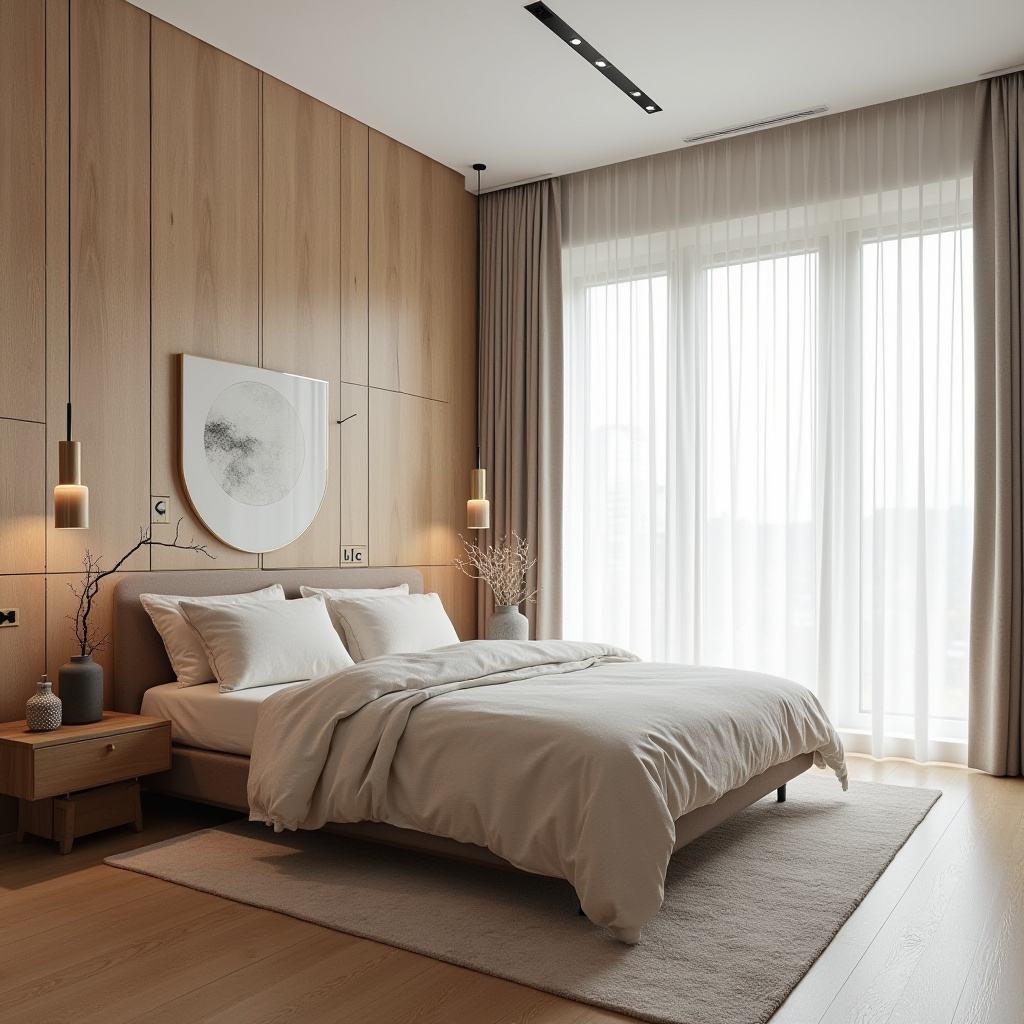 modern bedroom accent wall 1