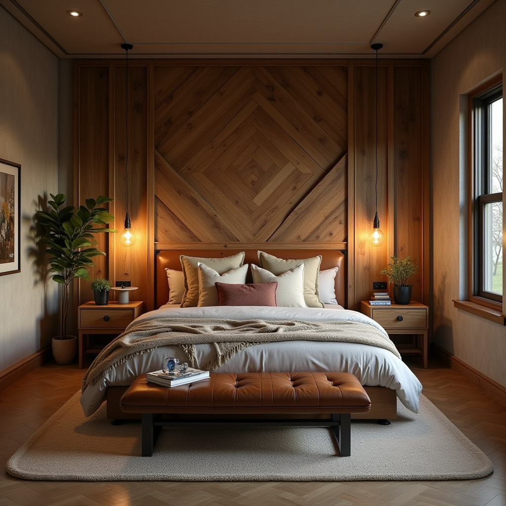 modern bedroom accent wall 19
