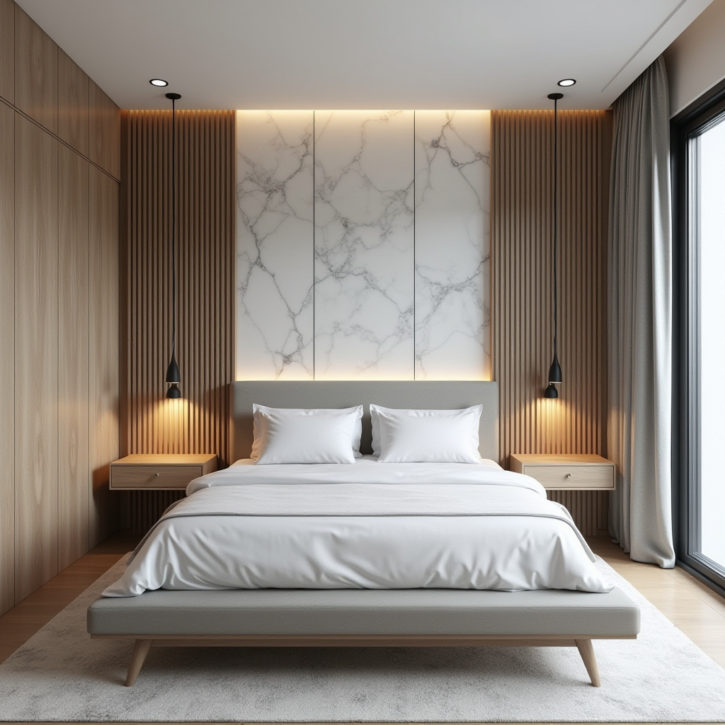 modern bedroom accent wall 3