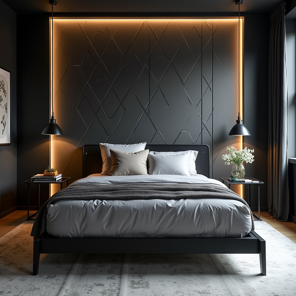 modern bedroom accent wall wallpaper 3