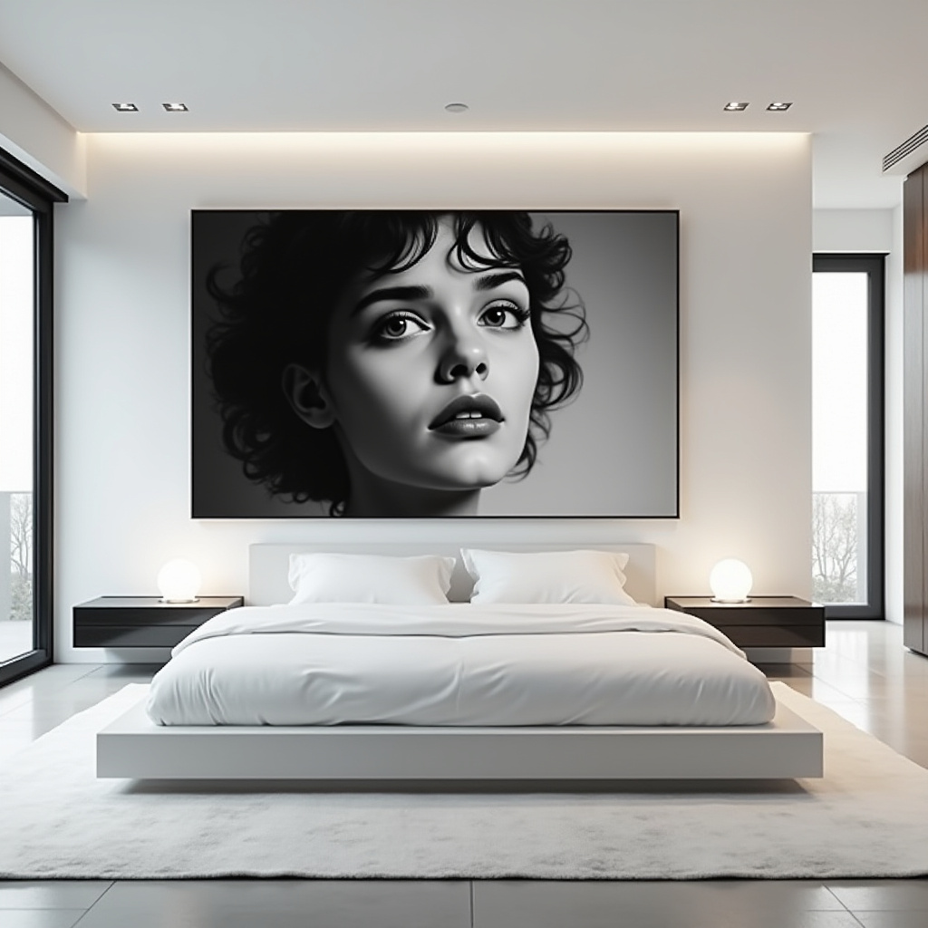modern bedroom wall decor above bed 13