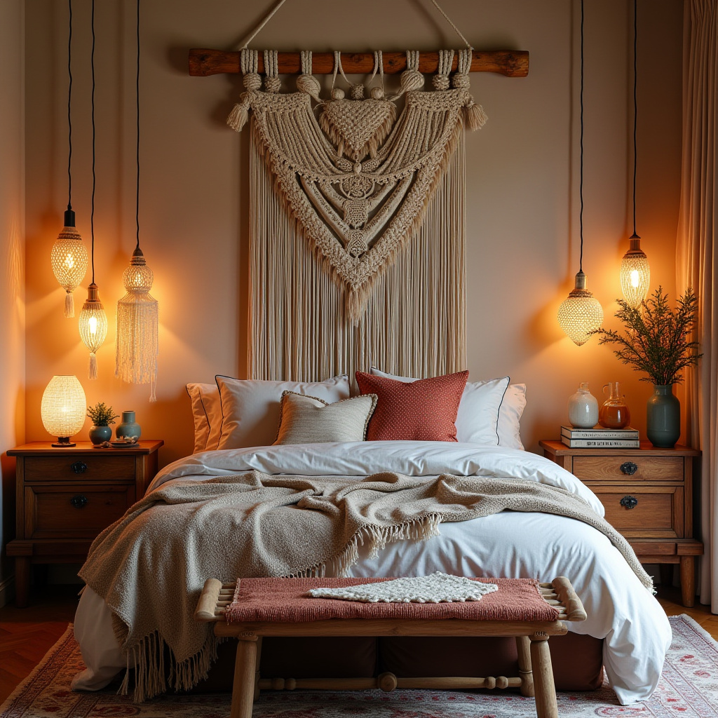 modern bedroom wall decor above bed 17