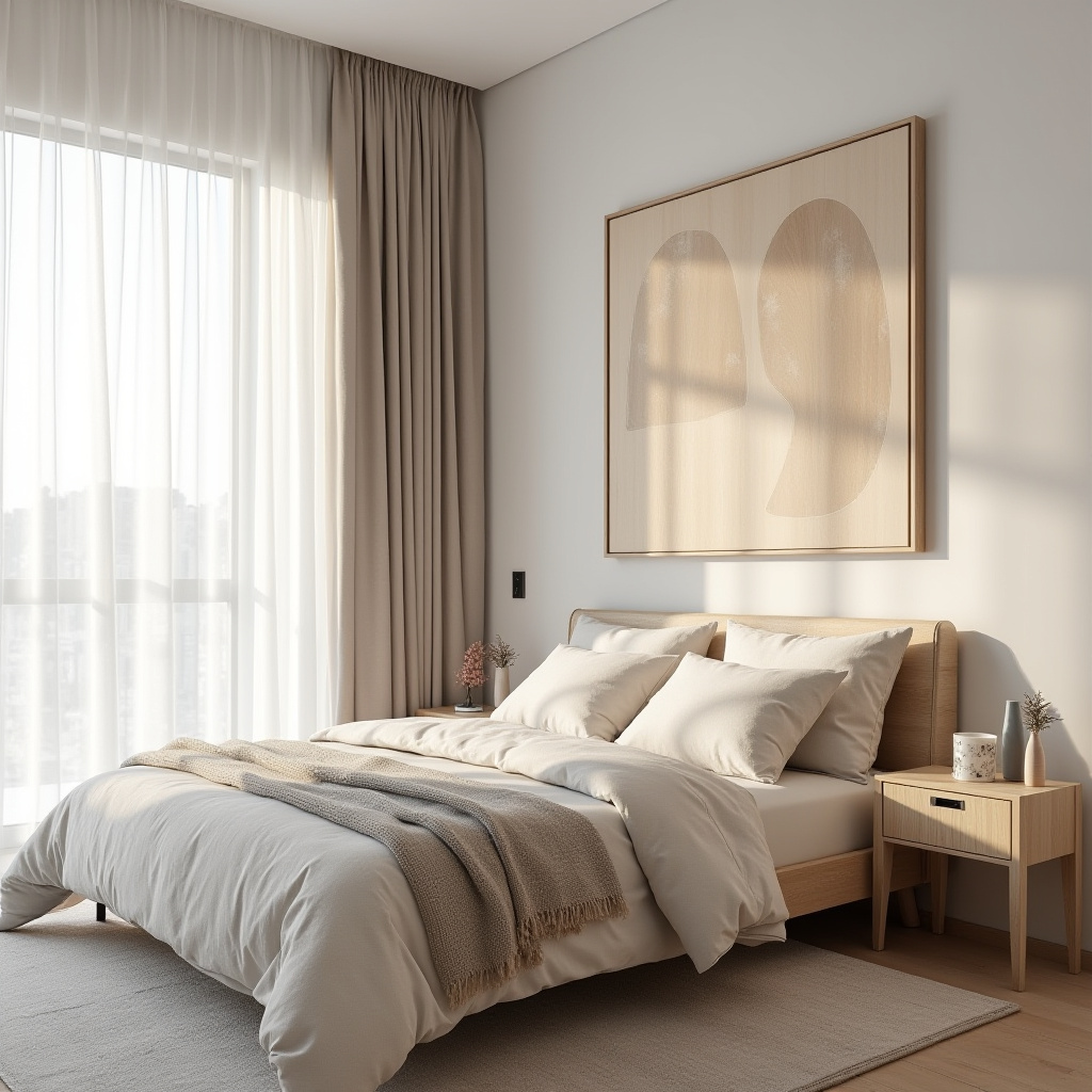 modern bedroom wall decor above bed 2