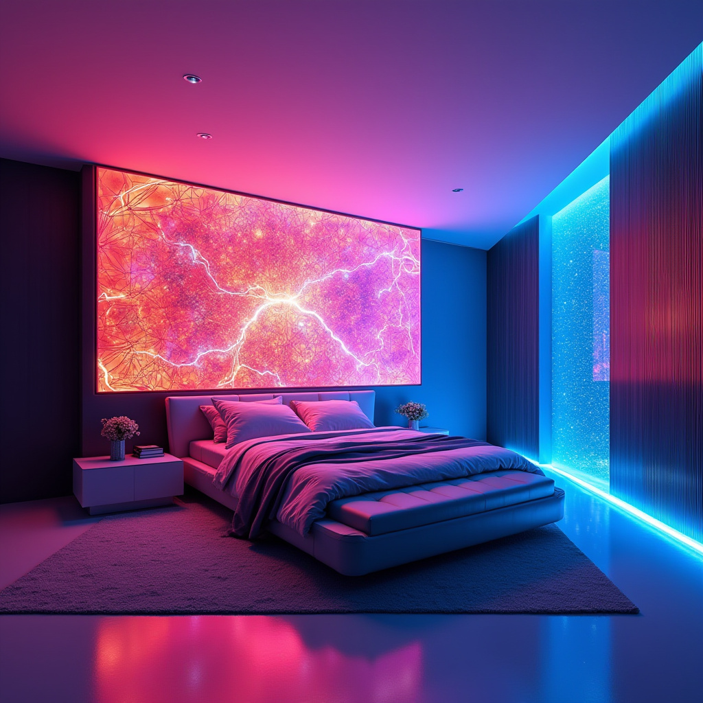 modern bedroom wall decor above bed 23