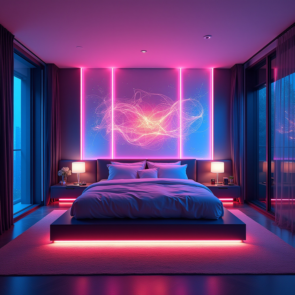 modern bedroom wall decor above bed 24