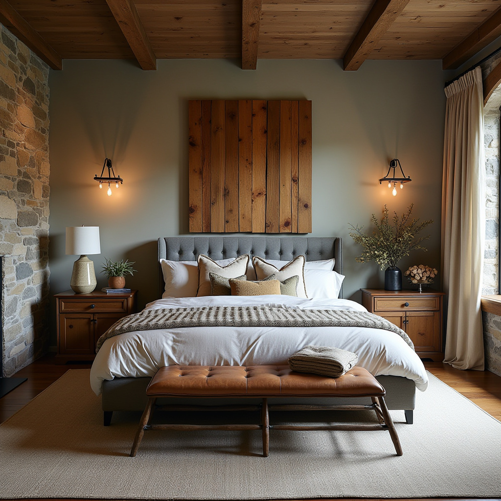 modern bedroom wall decor above bed 27