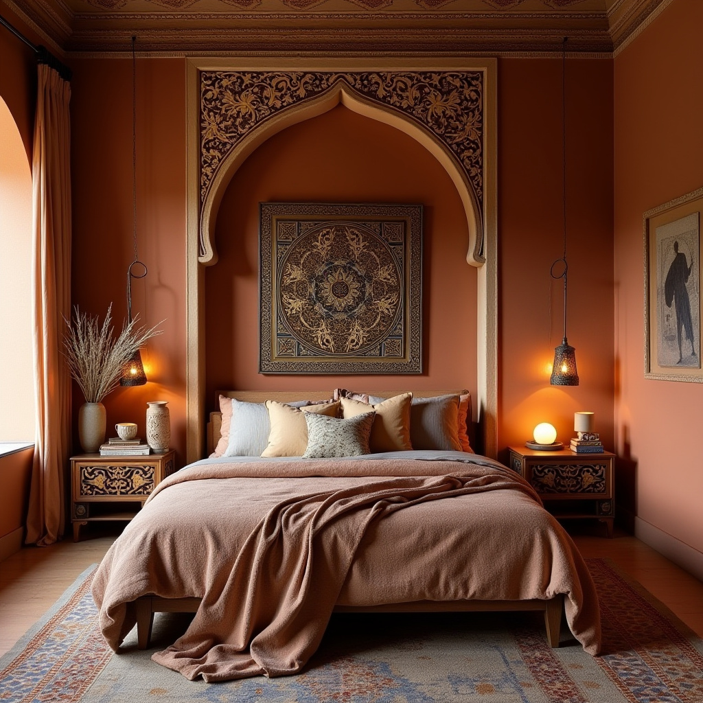 modern bedroom wall decor above bed 38