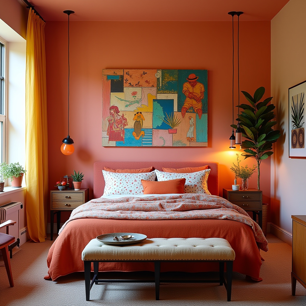 modern bedroom wall decor above bed 40