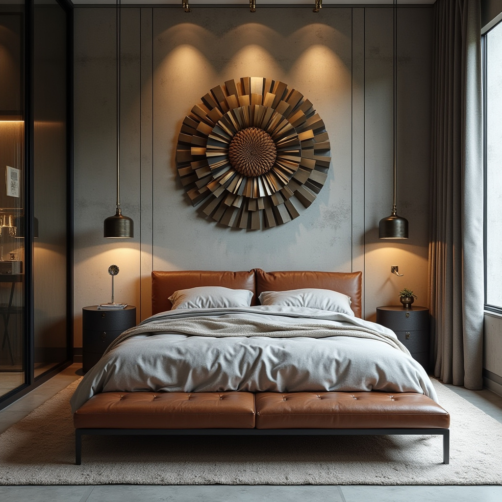 modern bedroom wall decor above bed 5