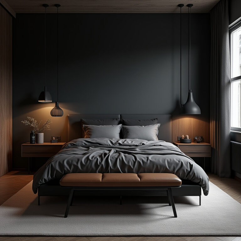 modern dark bedroom 1