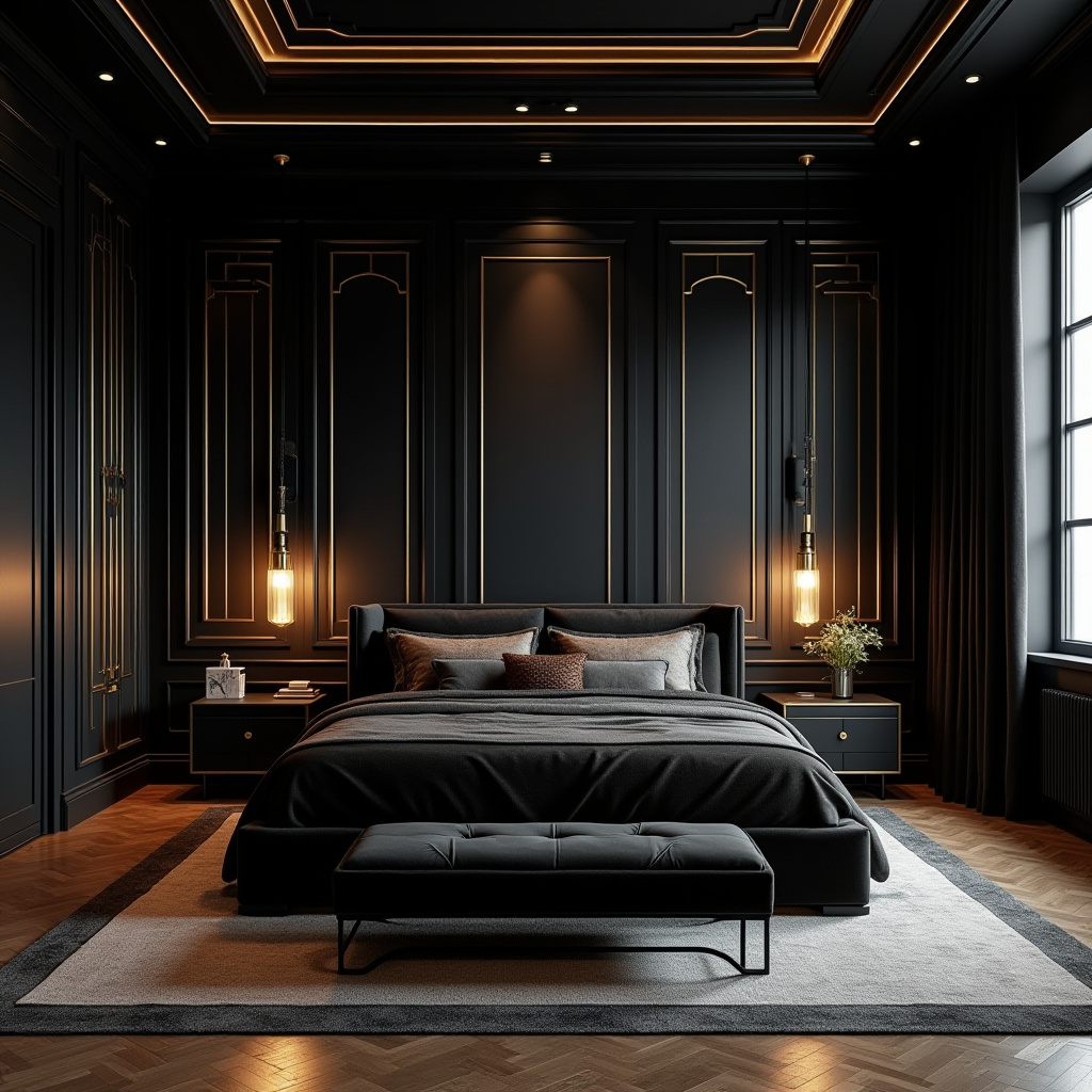 modern dark bedroom 23