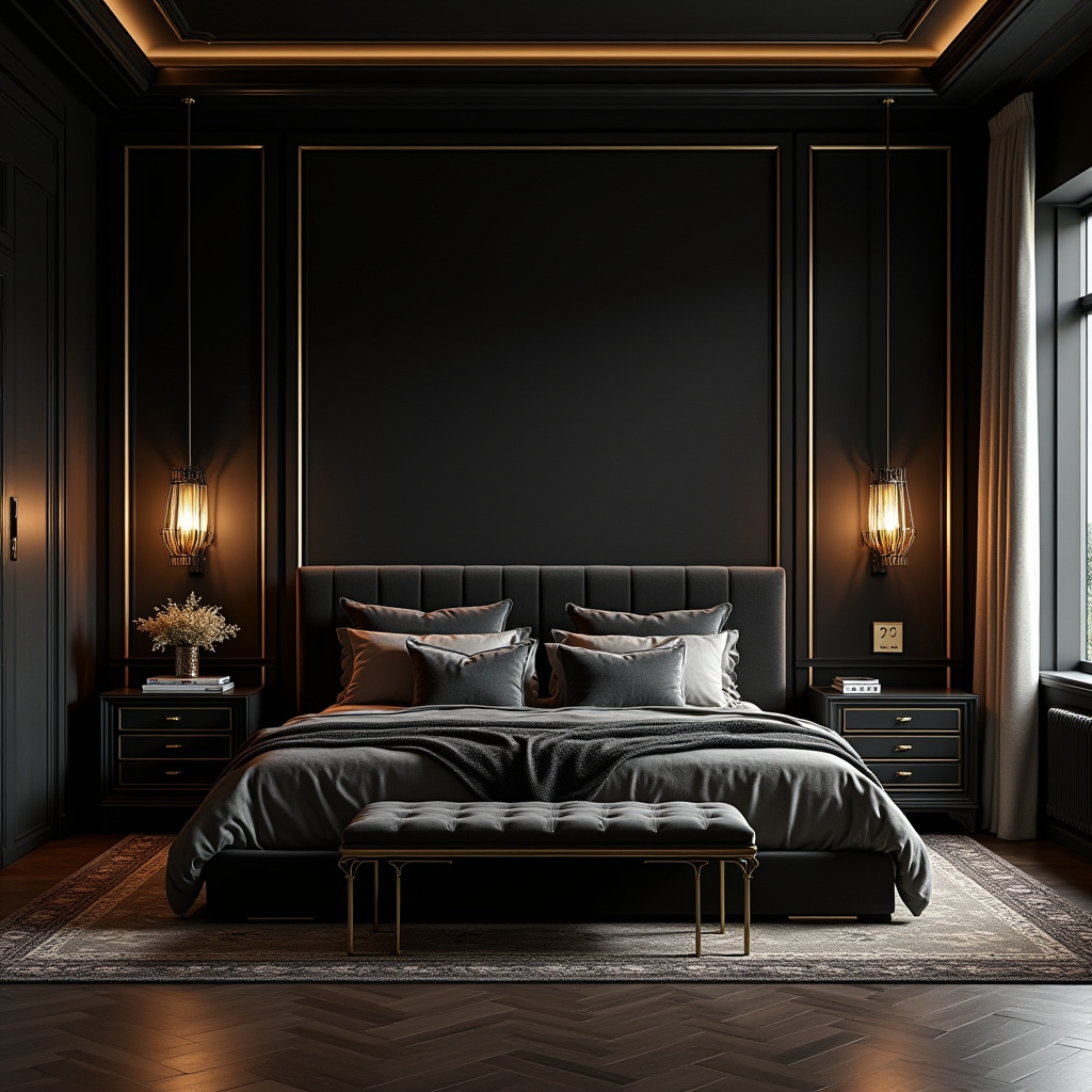modern dark bedroom 24