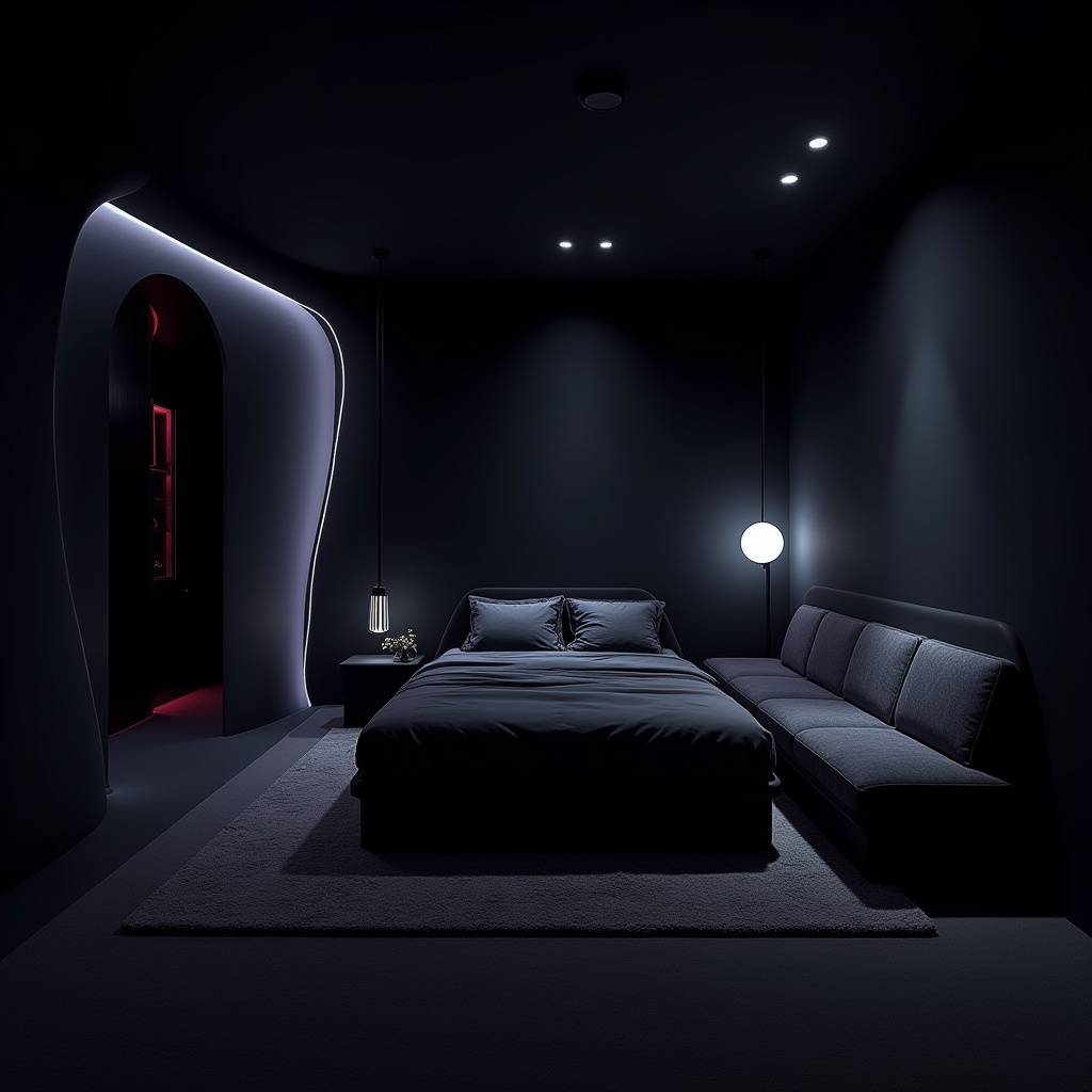 modern dark bedroom 27