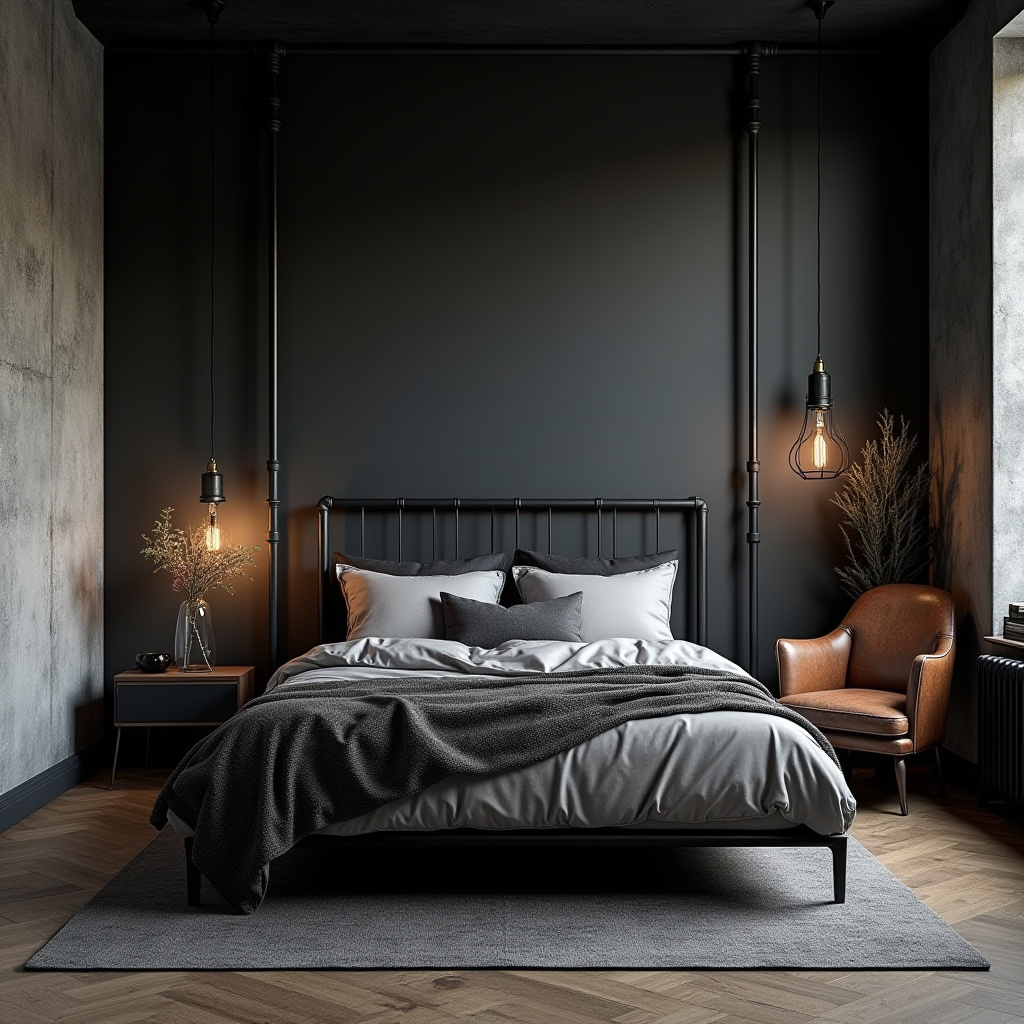 modern dark bedroom 3