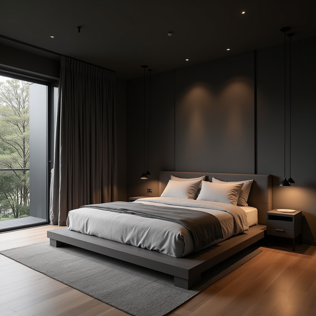 modern dark bedroom 6