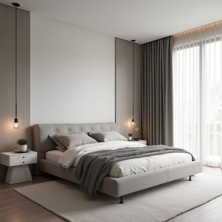 modern luxury grey bedroom ideas 1