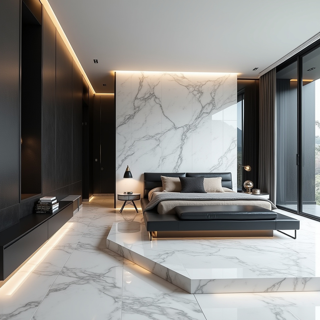 modern luxury master suite bedroom design 26