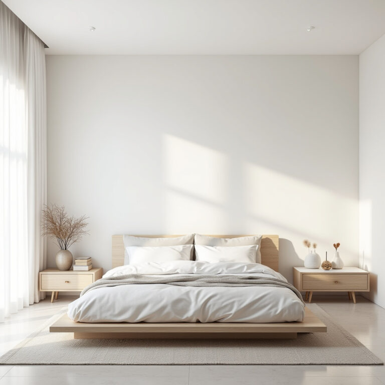 modern luxury master white bedroom 1