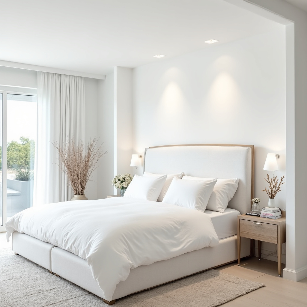 modern luxury master white bedroom 13