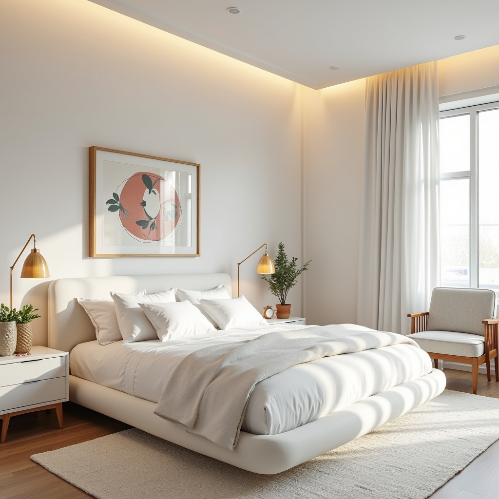 modern luxury master white bedroom 16