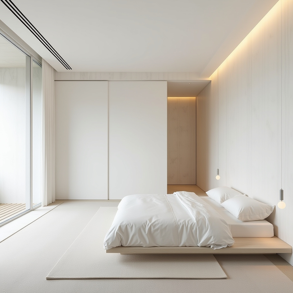 modern luxury master white bedroom 17