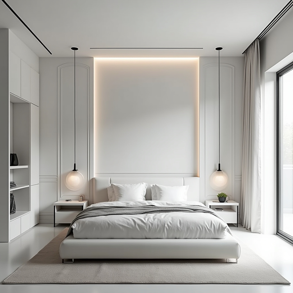 modern luxury master white bedroom 19