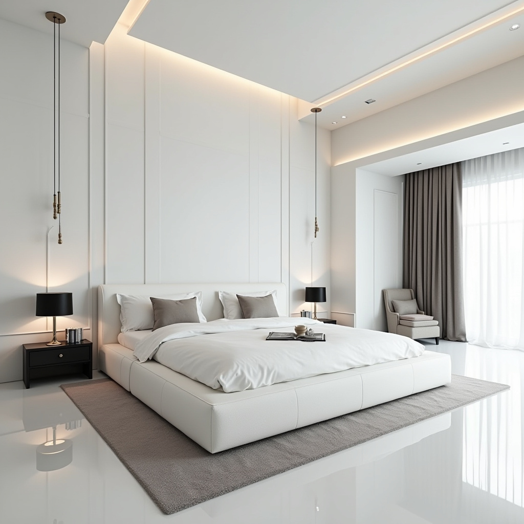 modern luxury master white bedroom 20