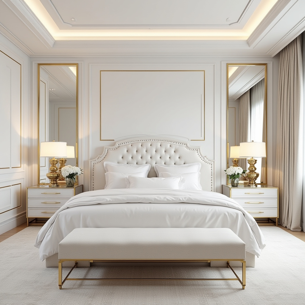 modern luxury master white bedroom 35