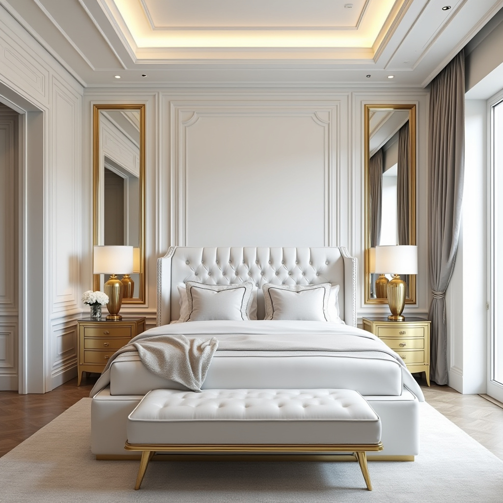 modern luxury master white bedroom 36