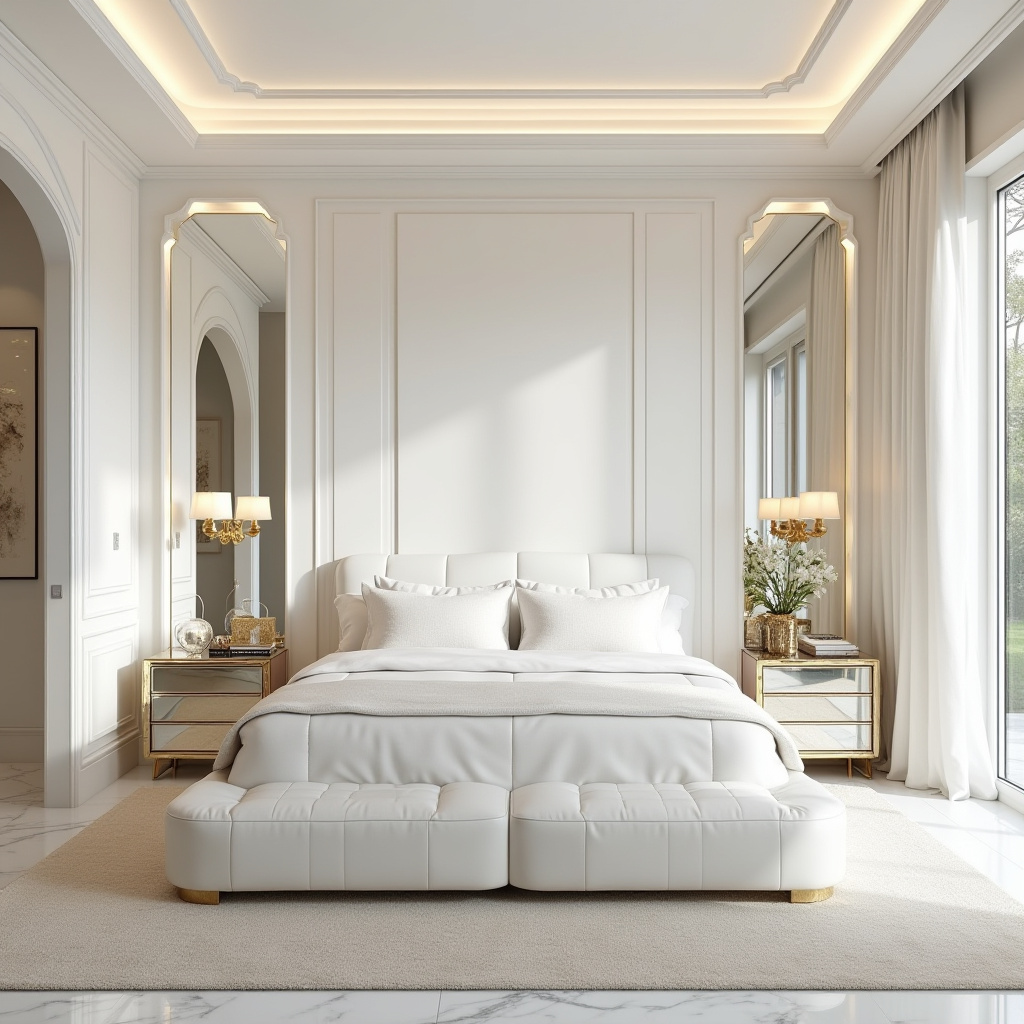 modern luxury master white bedroom 6