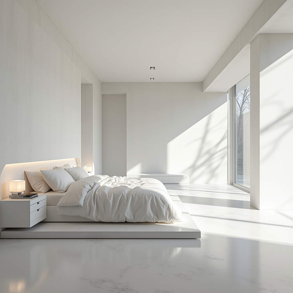 modern luxury master white bedroom 7