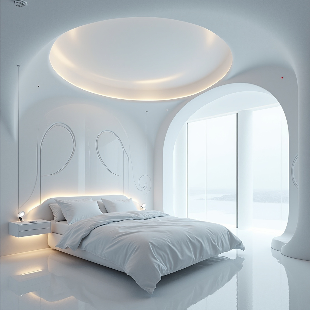 modern luxury white bedroom 12