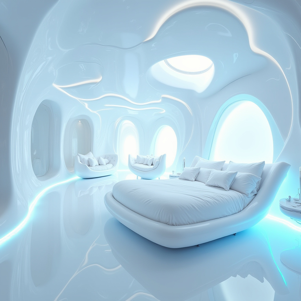 modern luxury white bedroom 19
