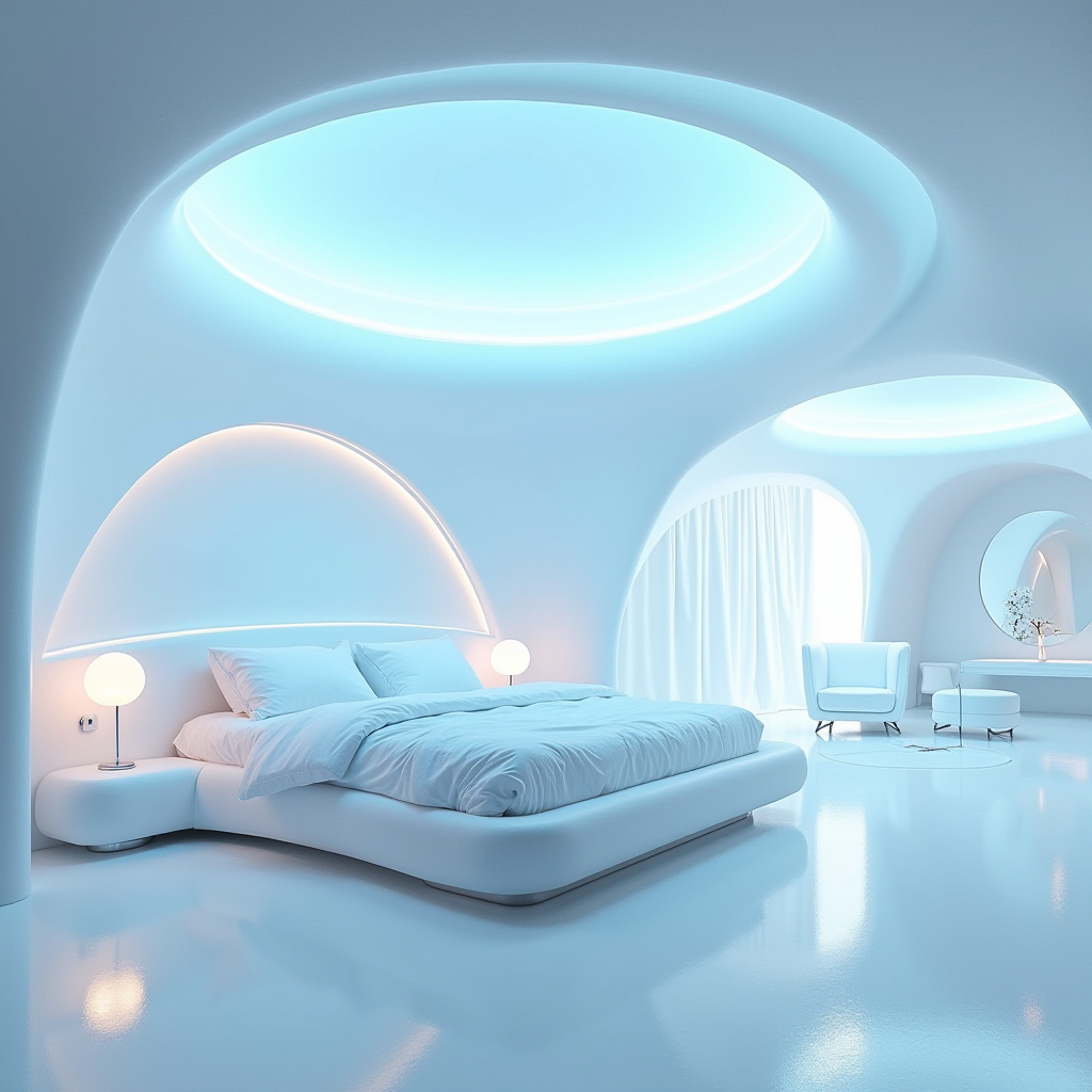 modern luxury white bedroom 20
