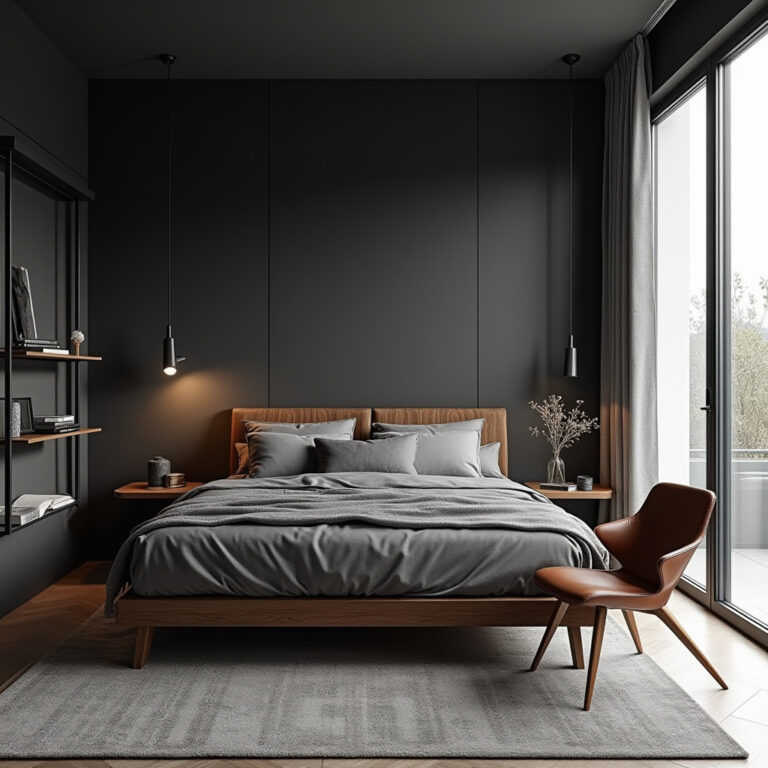 modern masculine bedroom ideas 1
