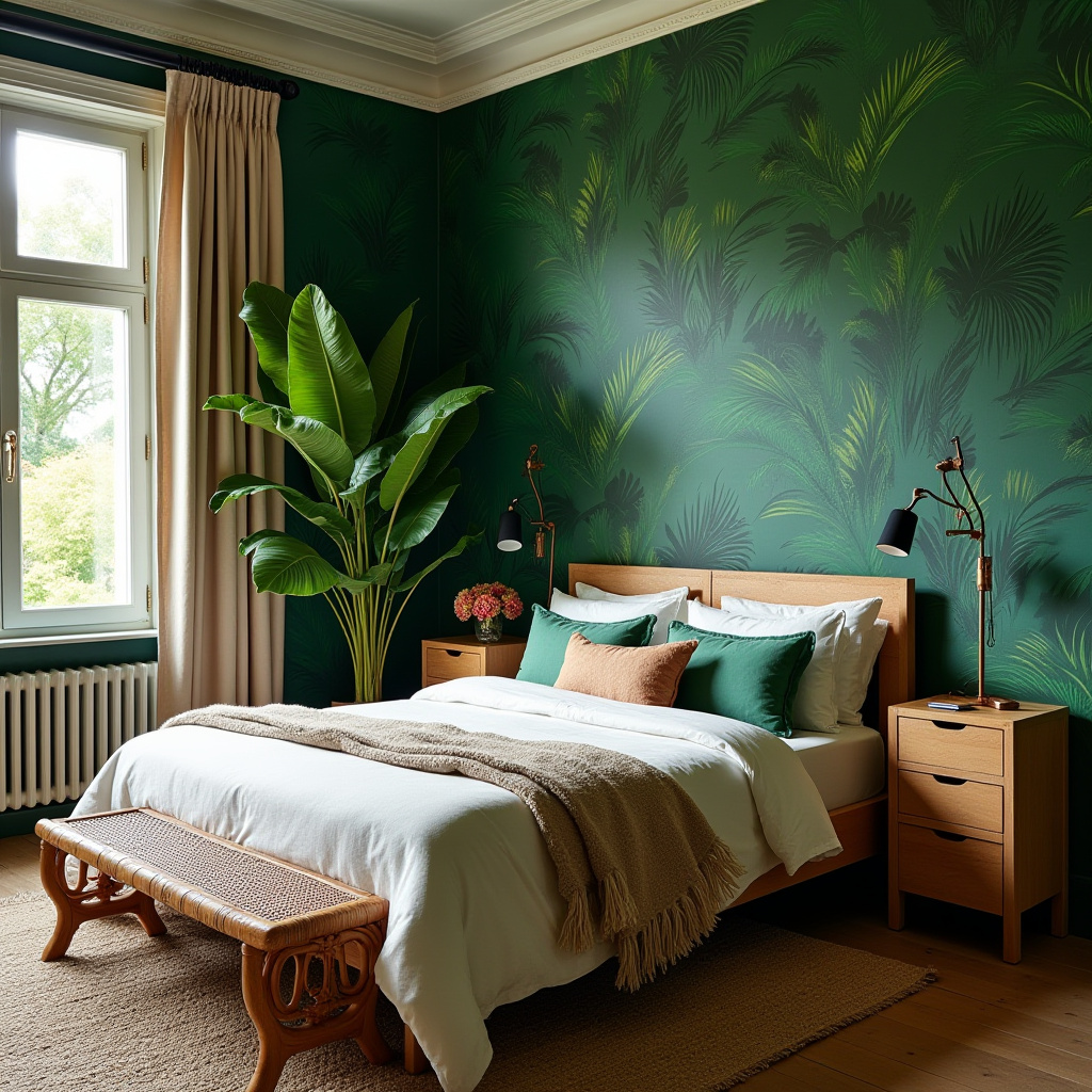 moody bedroom accent wall 15