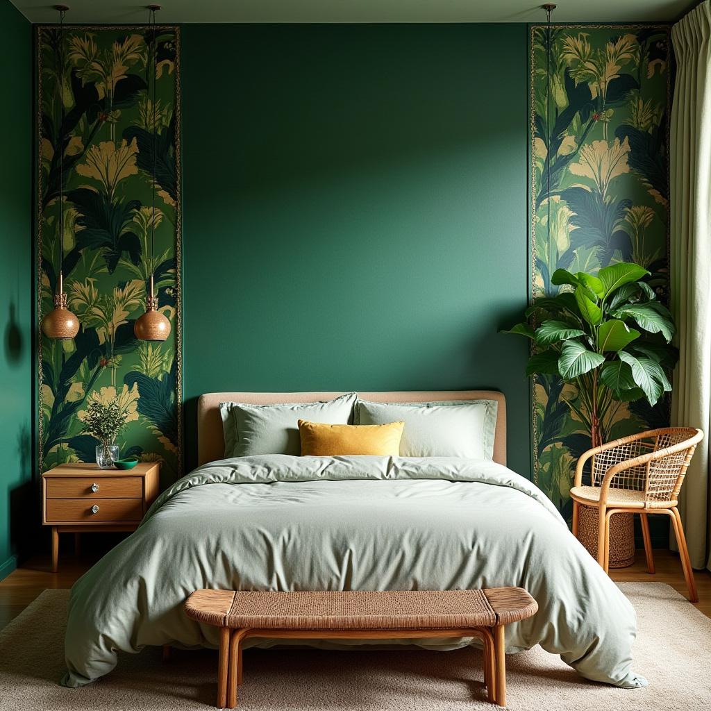 moody bedroom accent wall 16