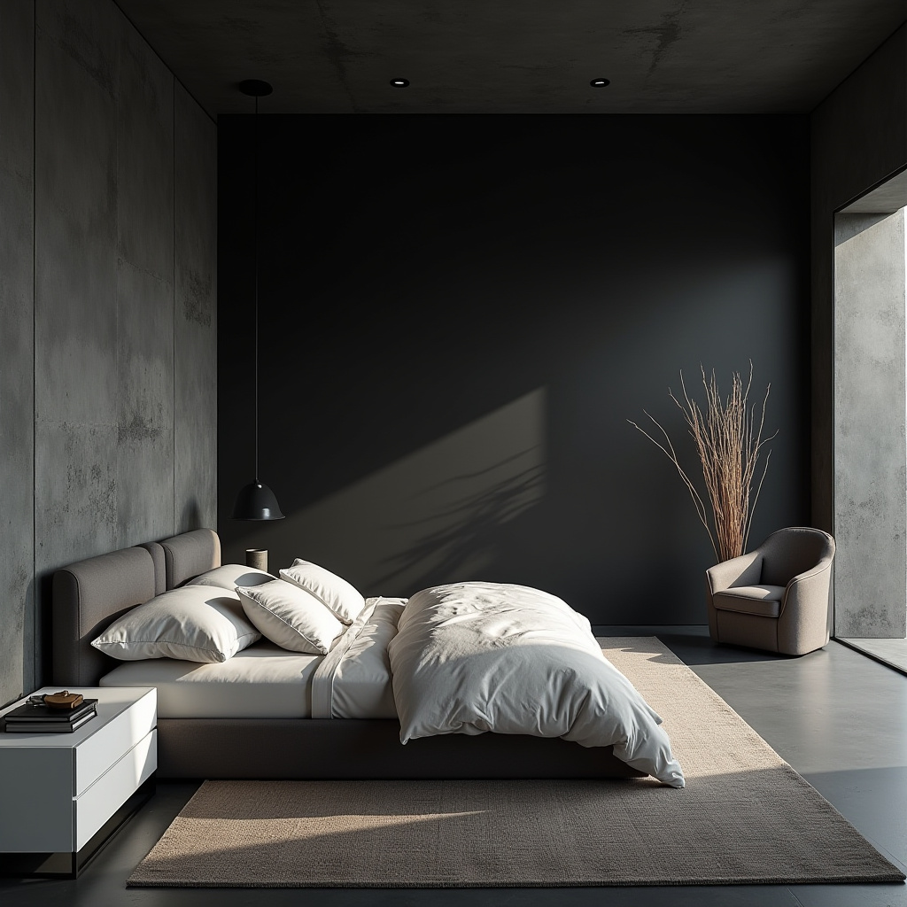 moody bedroom accent wall 17