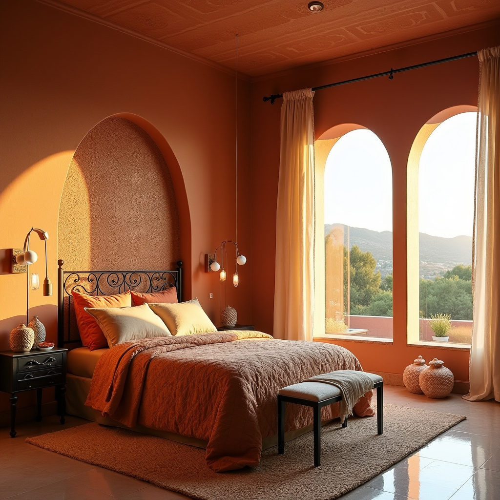 moody bedroom accent wall 19