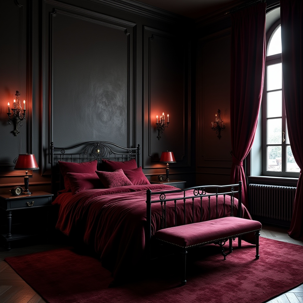 moody bedroom accent wall 2