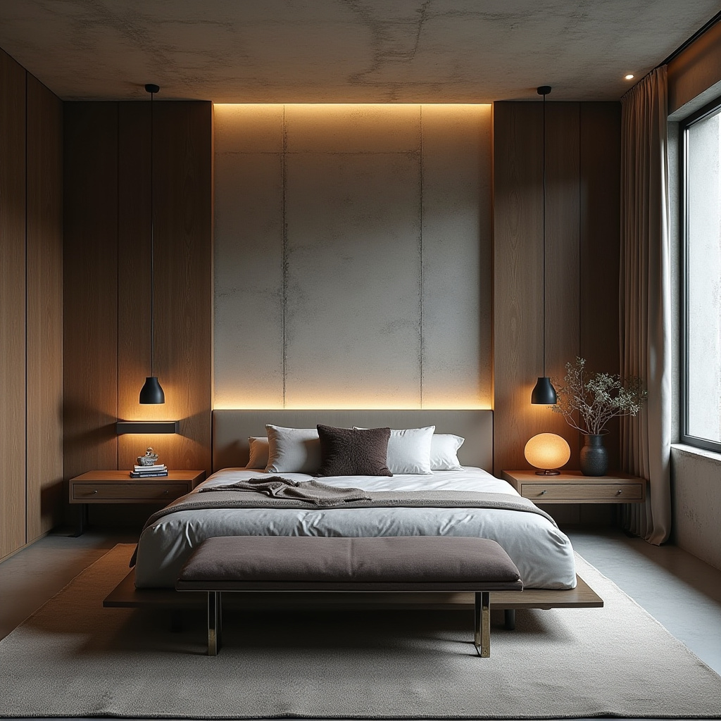 moody bedroom accent wall 28