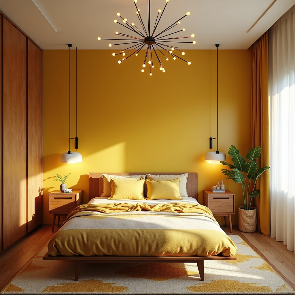 moody bedroom accent wall 32