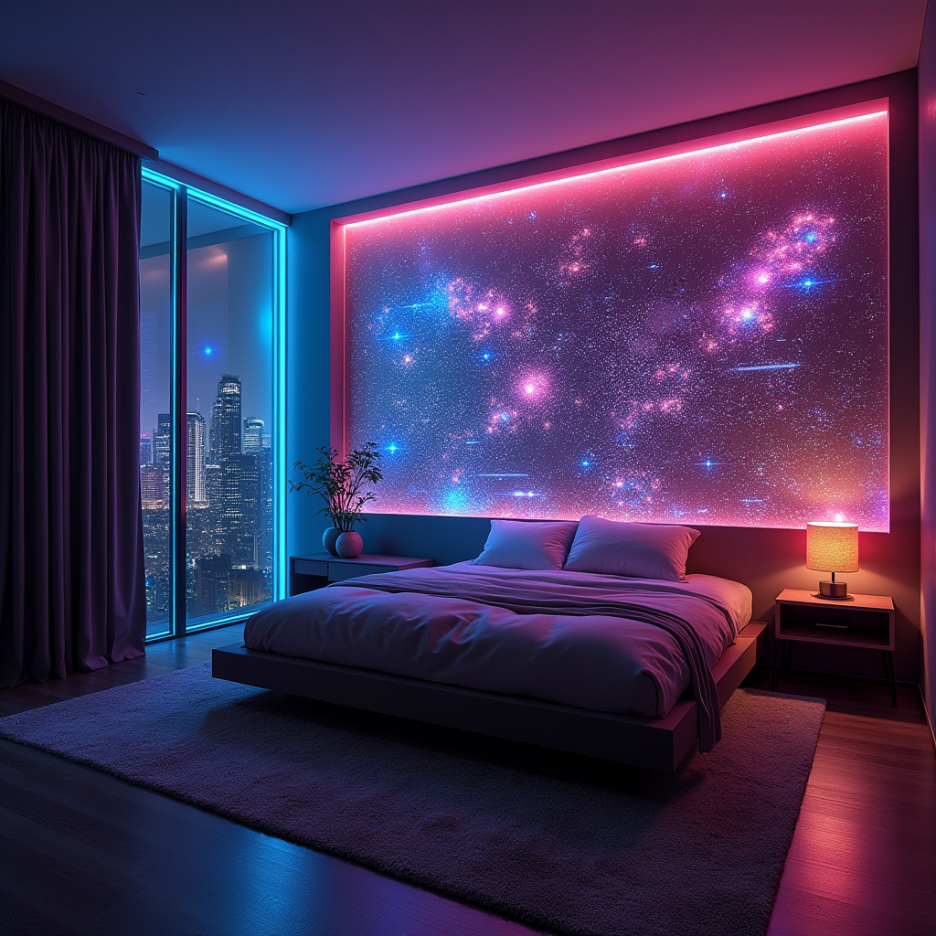 moody bedroom accent wall 37