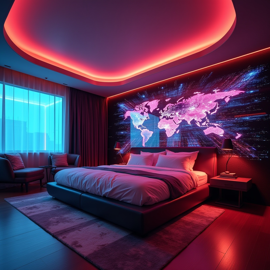 moody bedroom accent wall 38