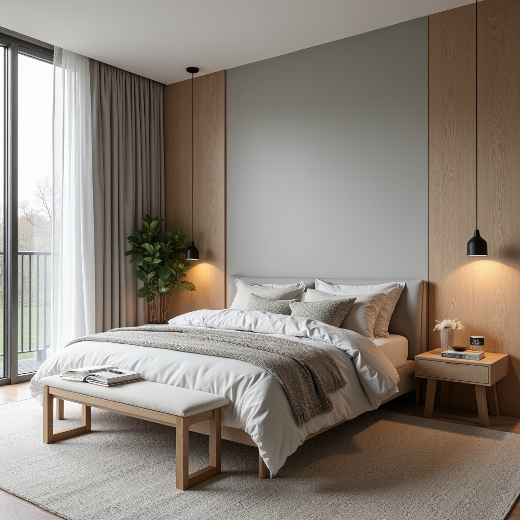 moody bedroom accent wall 7