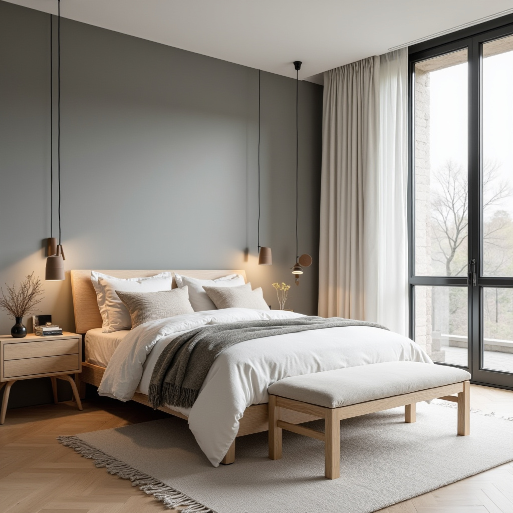 moody bedroom accent wall 8