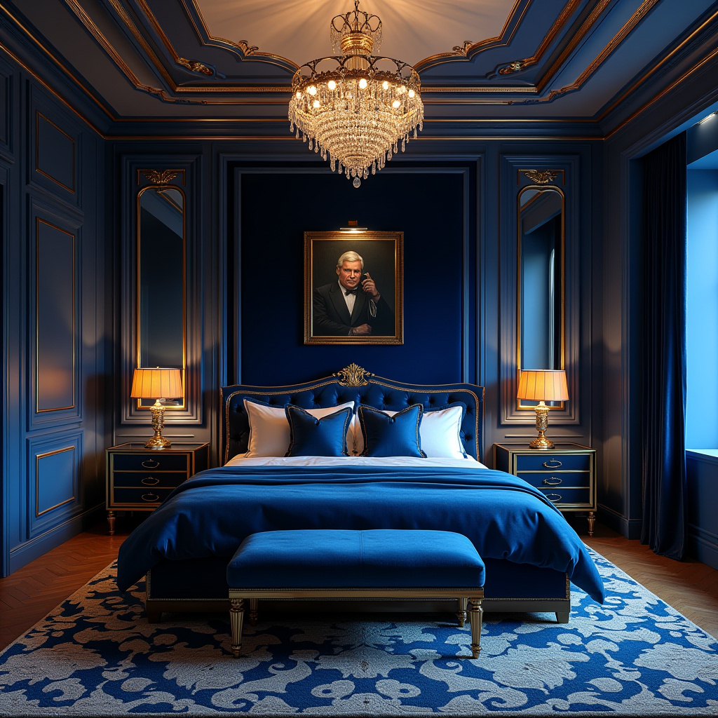 navy blue accent wall bedroom paint colors 10