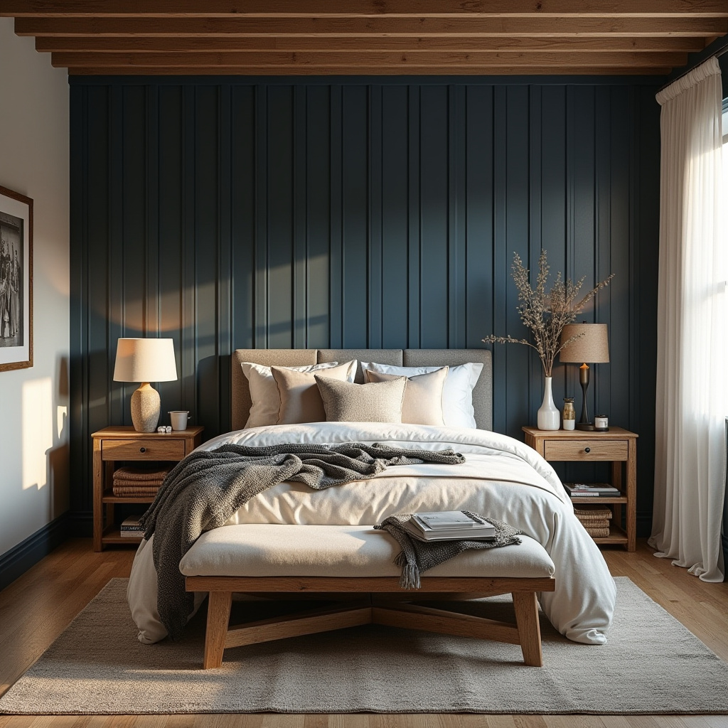 navy blue accent wall bedroom paint colors 26